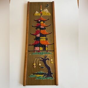 Pagoda Gravel Wall Art Panel MCM